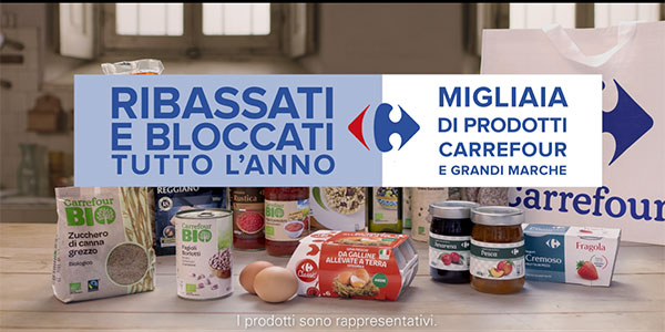 Carrefour Italia, nuovo spot sul ribasso dei prezzi 