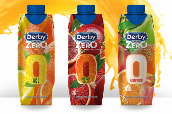 Formato on-the-go per la frutta da bere di Derby Blue Zero