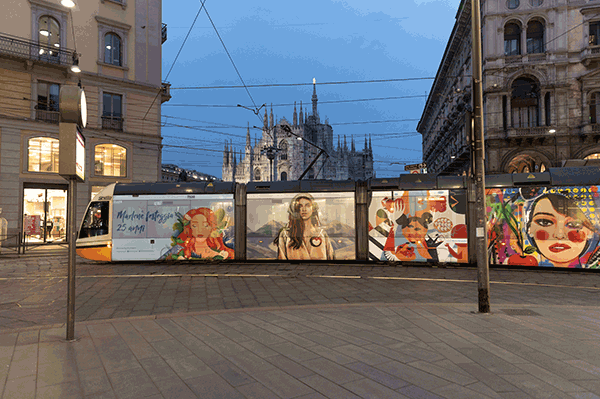 Marlene, le opere del contest vestono i tram di Milano