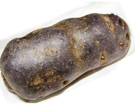 la patate vitelotte dal Perù